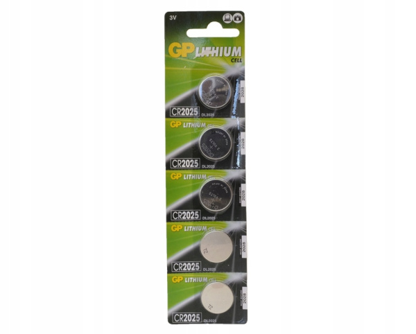 Батарейки GP CR2025 BL5 Lithium 3V( 5/100/2000)