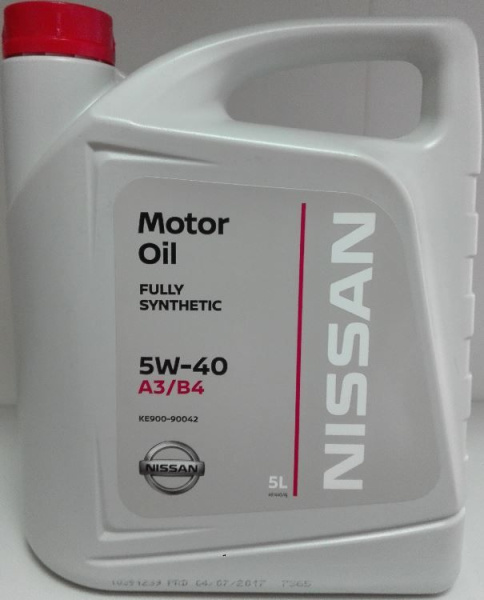 Масло моторное NISSAN 5W-40, 5L